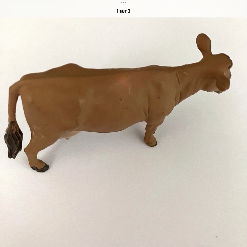 Vintage 1984 Britains Jersey Cow Plastic Farm Animal Toy